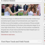 Mobile portrait view, featuring swipe-able top menu and main content area